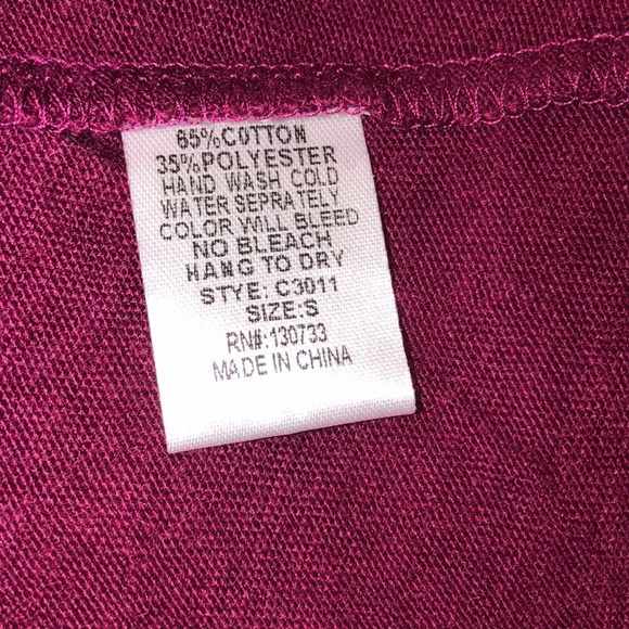 Umgee burgundy lace crochet boho top size small - Picture 5 of 6